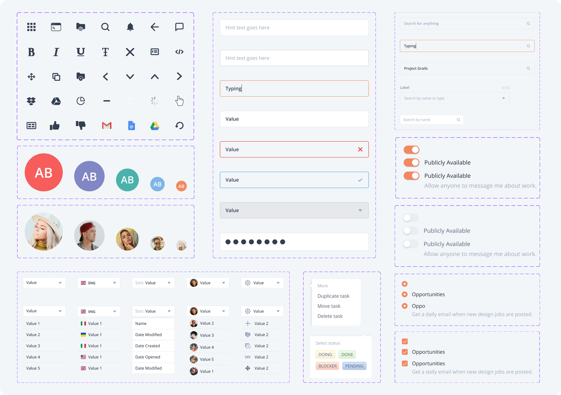 Design System Management — Tixio component library and design tokens for B2B SaaS